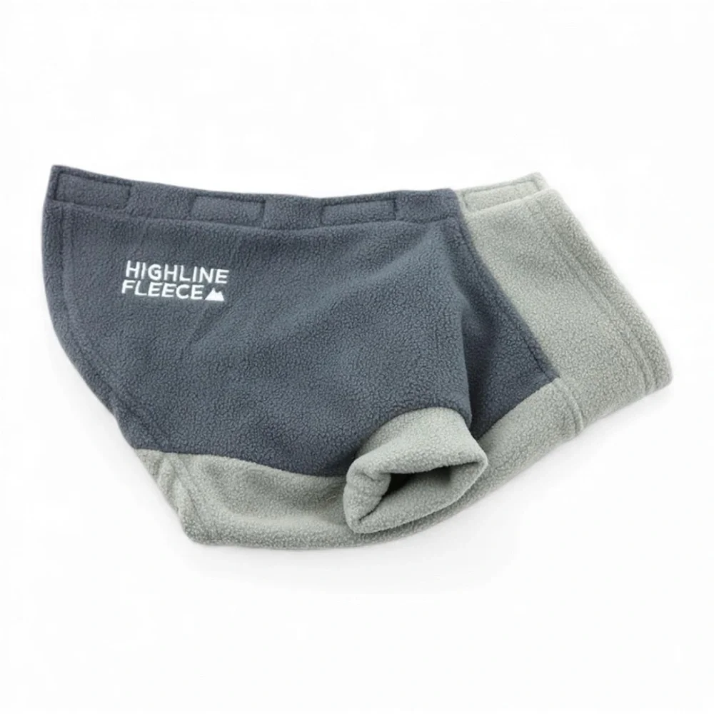 HIGHLAND FLEECE Dog Coat by DOGGIE DESIGN in Two Tone Gray - Fits Small Dogs